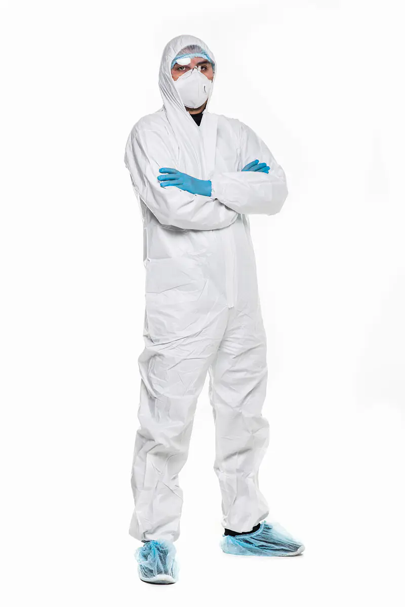 PU coated Polyester 85-90 GSM Re-usable Coverall with Tape - W/O Tape - Master